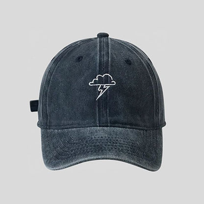 Lightning Cloud Embroidered Baseball Cap