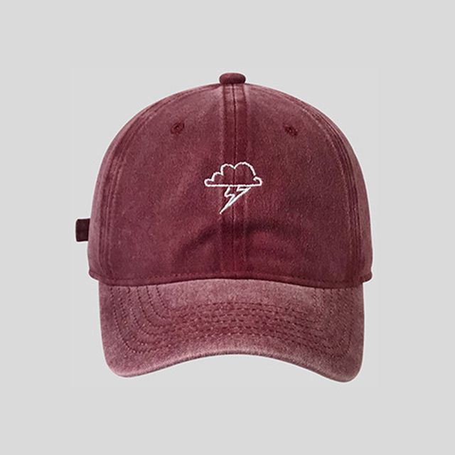 Lightning Cloud Embroidered Baseball Cap