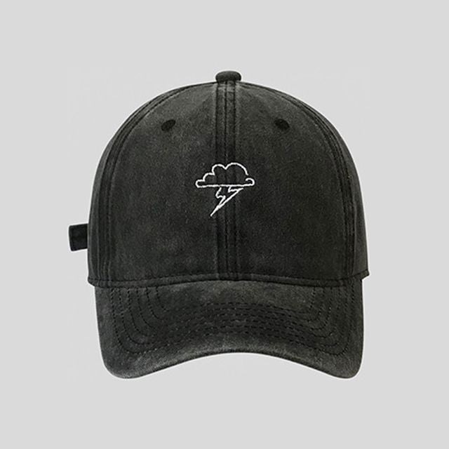 Lightning Cloud Embroidered Baseball Cap