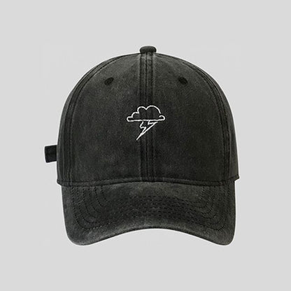 Lightning Cloud Embroidered Baseball Cap