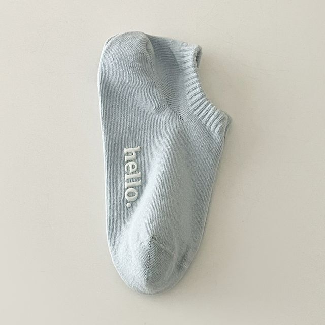 Lettering Low Cut Socks