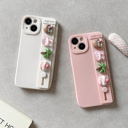 Cartoon Hand Strap Phone Case