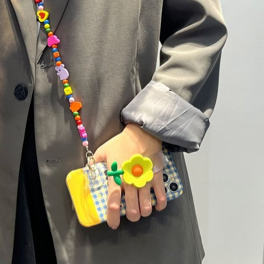 Flower Wristband Plaid Phone Case