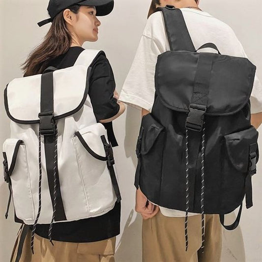 Flap Buckle Nylon Backpack