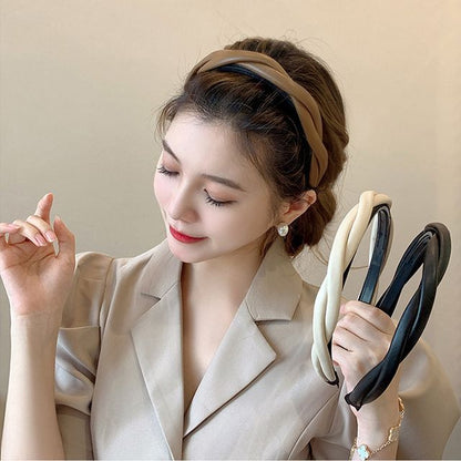 Helical Faux Leather Headband