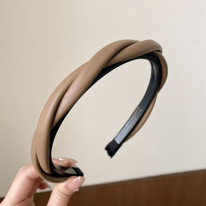 Helical Faux Leather Headband