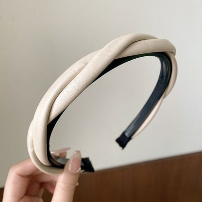 Helical Faux Leather Headband