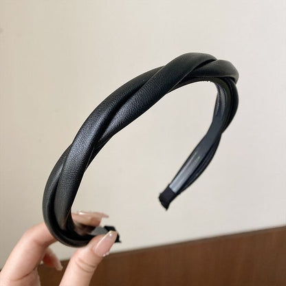Helical Faux Leather Headband