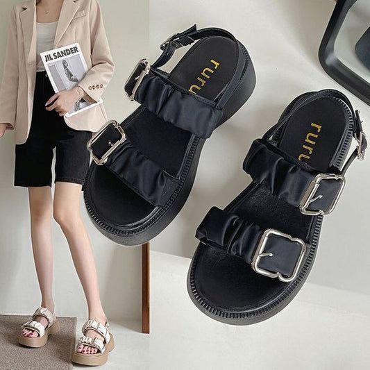 Buckled Platform Sandals