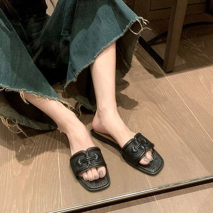 Buckled Slide Sandals