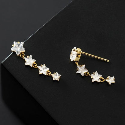 Star Rhinestone Dangle Earring