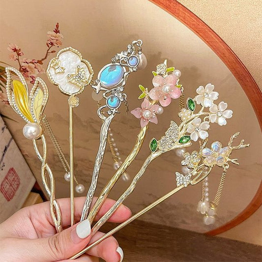 Floral Acrylic Alloy Hair Stick