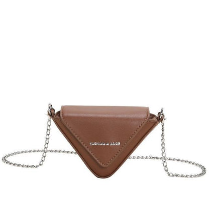 Chain Strap Triangle Crossbody Bag