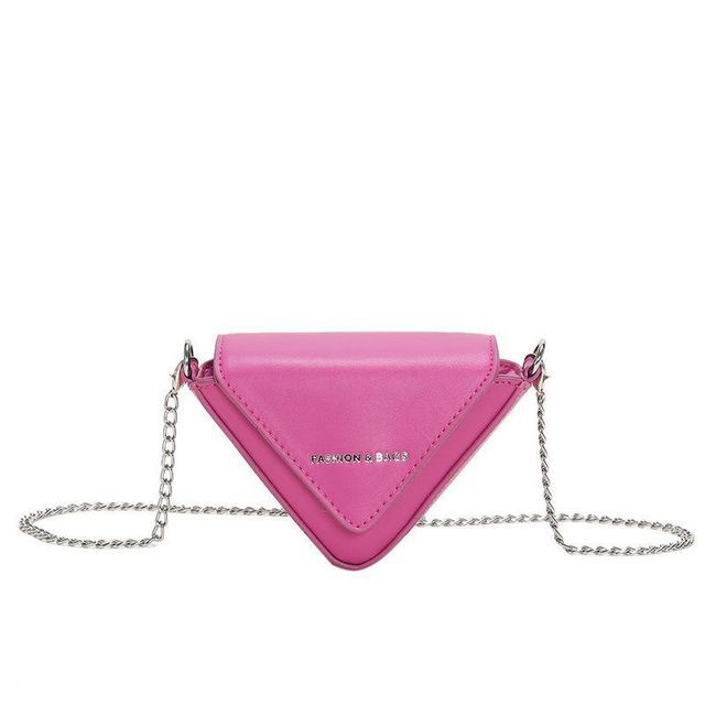 Chain Strap Triangle Crossbody Bag