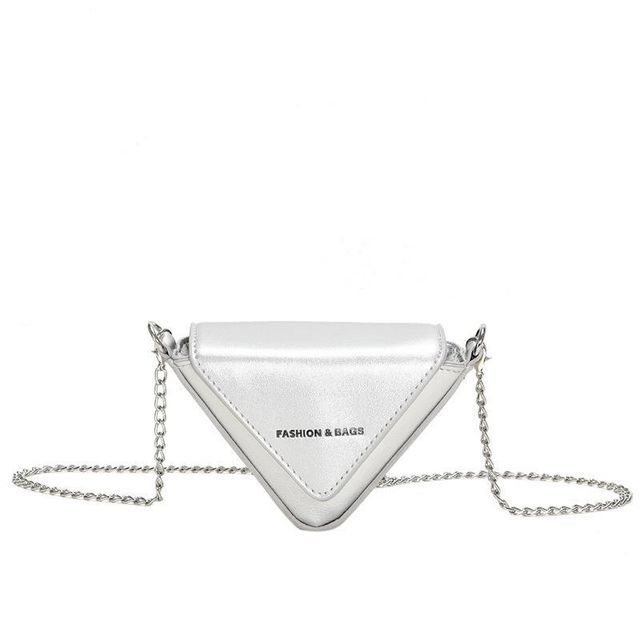 Chain Strap Triangle Crossbody Bag