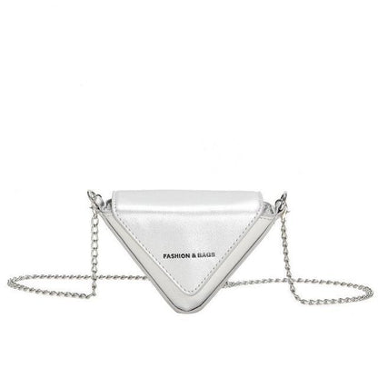 Chain Strap Triangle Crossbody Bag
