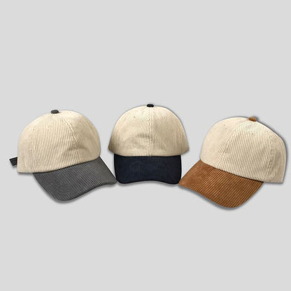 Two Tone Corduroy Baseball Cap