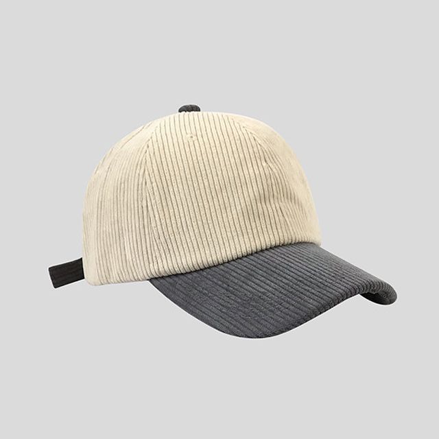 Two Tone Corduroy Baseball Cap