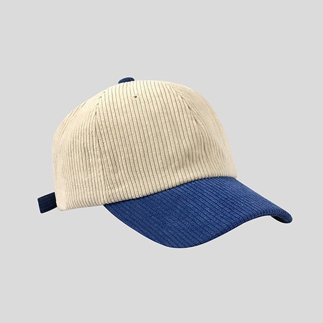 Two Tone Corduroy Baseball Cap