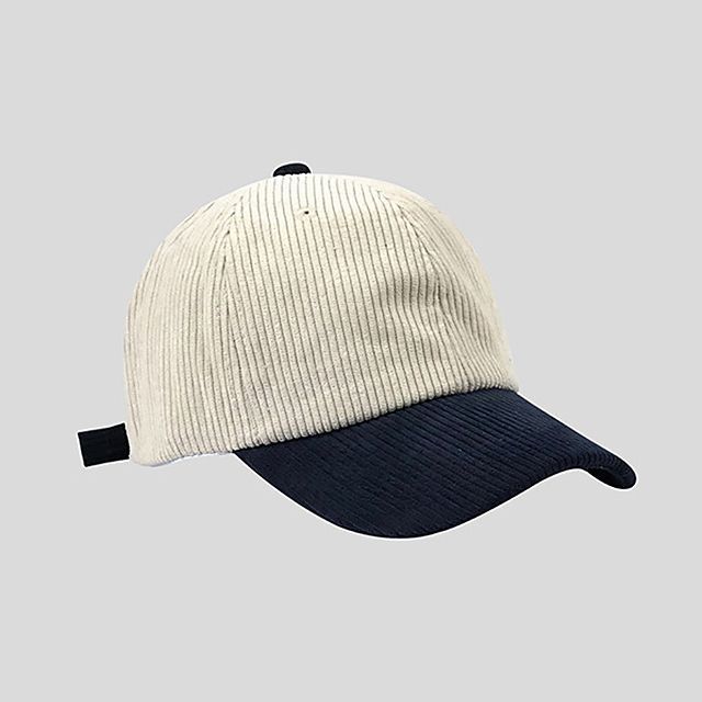 Two Tone Corduroy Baseball Cap