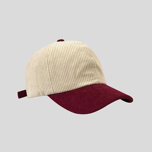 Two Tone Corduroy Baseball Cap