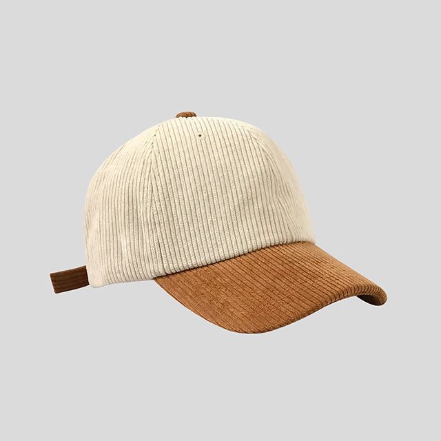 Two Tone Corduroy Baseball Cap