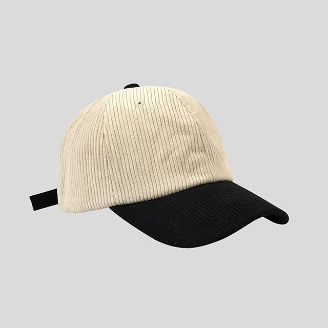 Two Tone Corduroy Baseball Cap