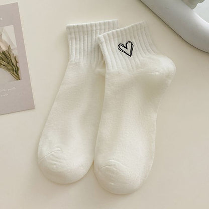 Embroidered Short Socks Set