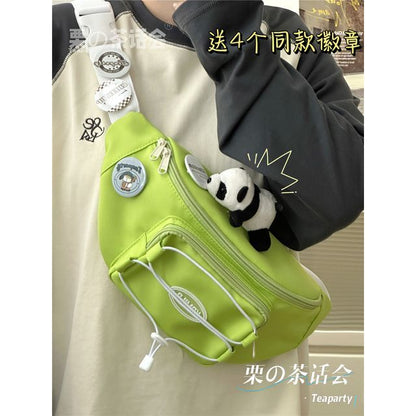 Lettering Logo Drawstring Sling Bag