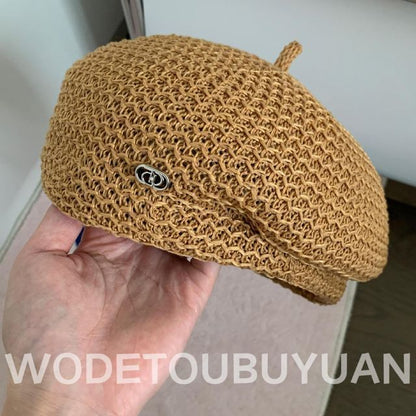 Eyelet Beret Hat