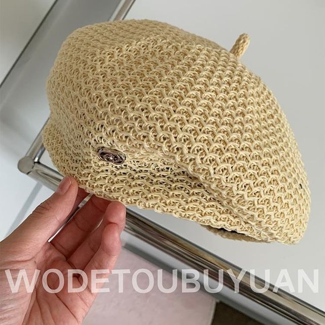 Eyelet Beret Hat