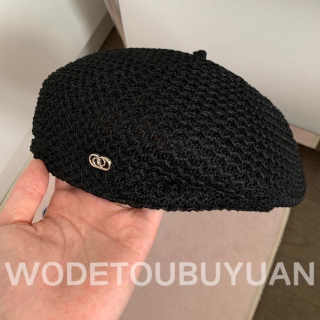 Eyelet Beret Hat