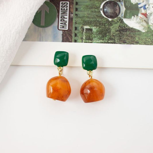 Geometric Drop Earring / Clip On Earring