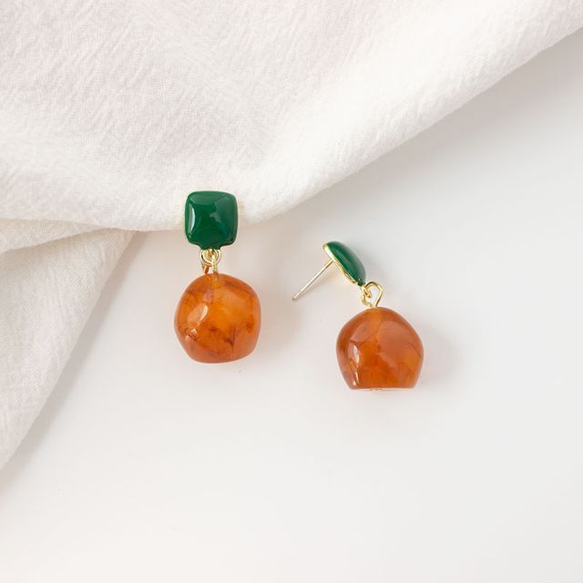 Geometric Drop Earring / Clip On Earring