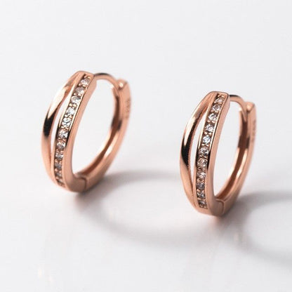 Rhinestone Hoop Earring