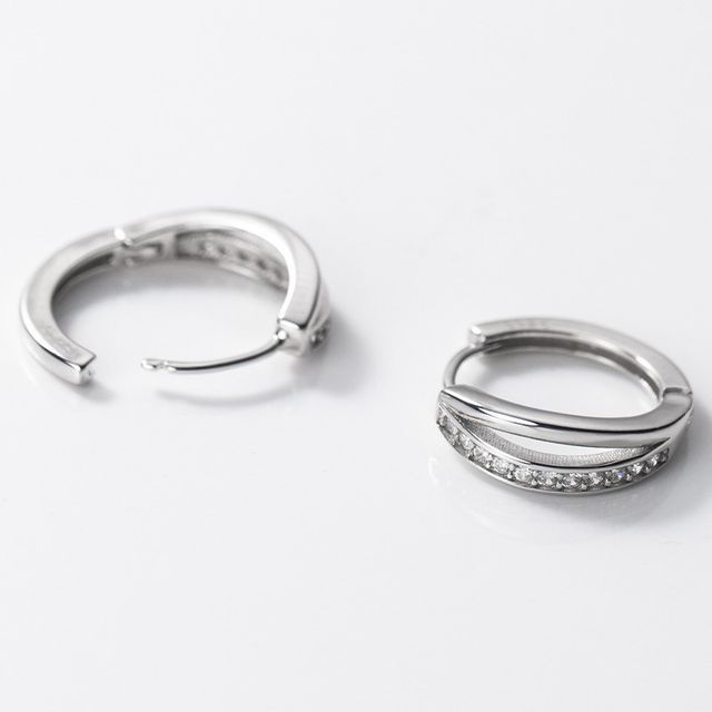 Rhinestone Hoop Earring