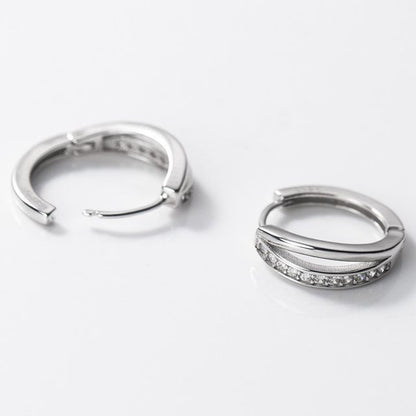 Rhinestone Hoop Earring