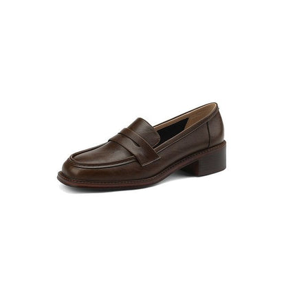 Faux Leather Penny Loafers