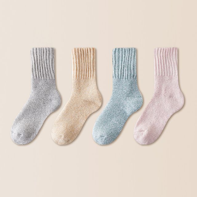 Set of 4 Pairs: Plain Socks