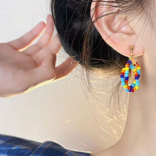 Bead Alloy Dangle Earring