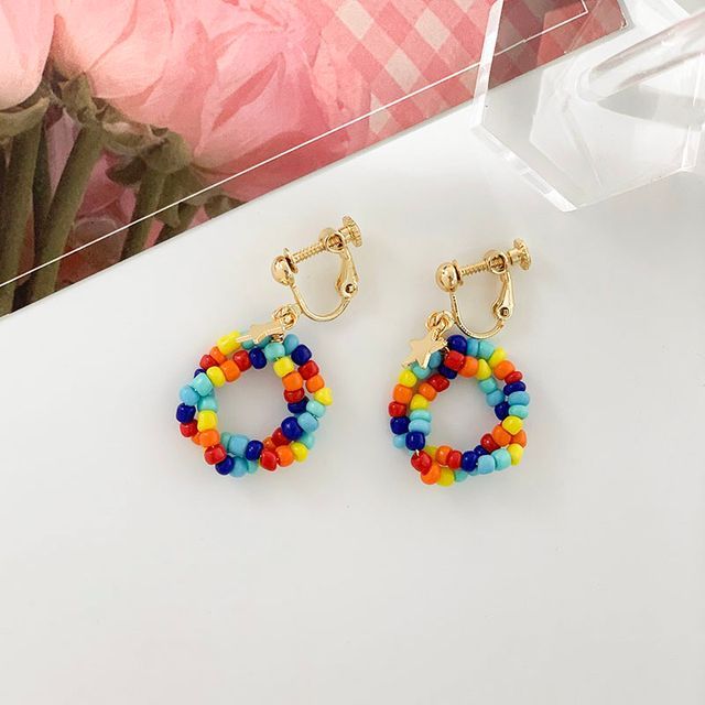 Bead Alloy Dangle Earring