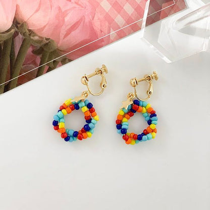 Bead Alloy Dangle Earring
