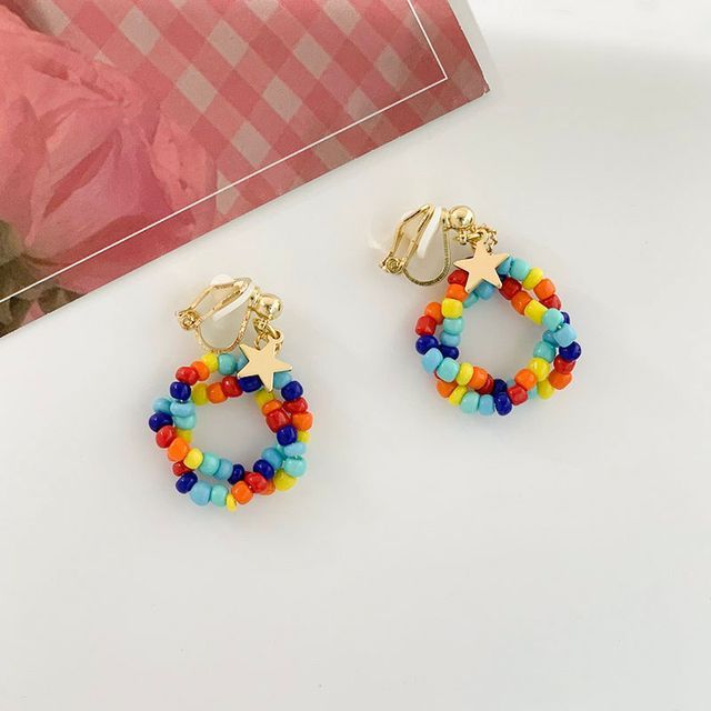 Bead Alloy Dangle Earring