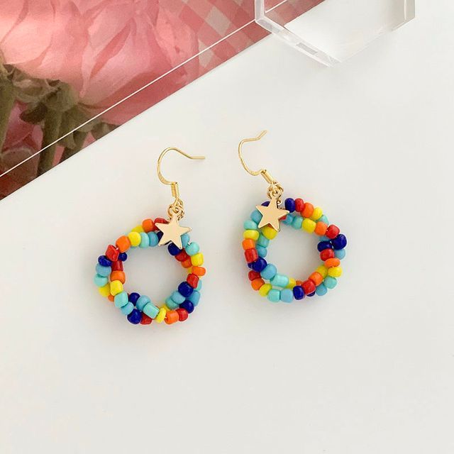 Bead Alloy Dangle Earring