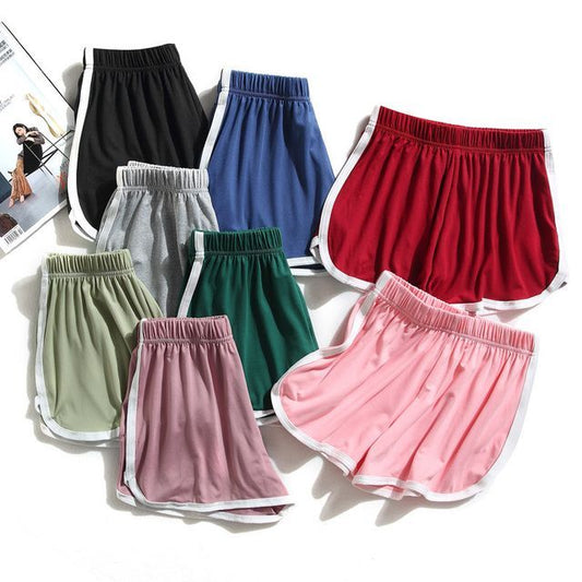 Elastic Waist Contrast Trim Sweat Shorts
