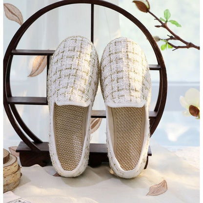 Plaid Espadrille Slip-Ons