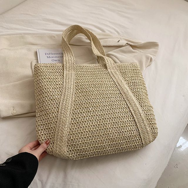 Woven Tasseled Tote Bag