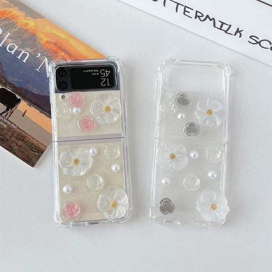 Floral Faux Pearl Phone Case