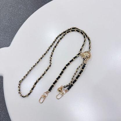 Faux Leather Chain Phone Lanyard