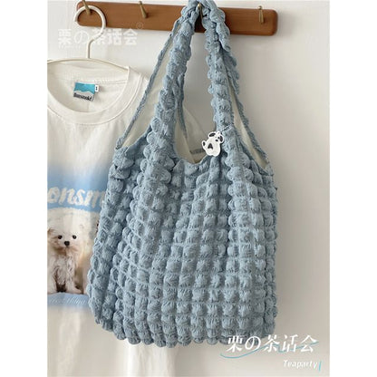 Plain Shirred Tote Bag / Charm / Set